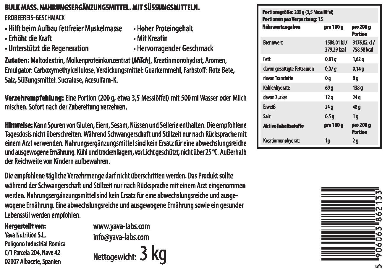 Yava Labs Bulk Mass